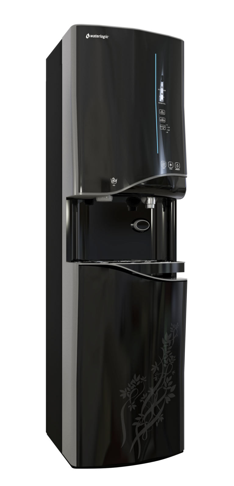 WL900 freestanding ice and water unit, three-quarter front view